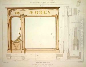 Design for a fashion shop front by F. Barabas