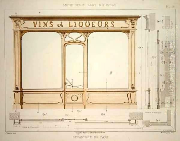 Design for a wine merchant's shop front - view 1