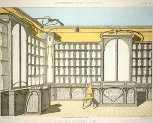 Pharmacy interior by F. Barabas