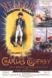Front cover of the music score for 'Nelson, A Patriotic Ballad'
