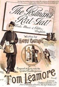 Front cover of the music score for 'Postman's Rat-Tat' by H. G. Banks