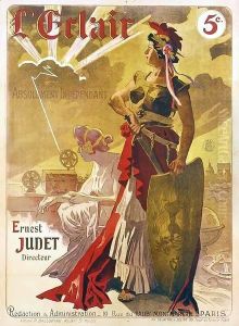 Poster for the newspaper 'L'eclair' by Paul Balluriau