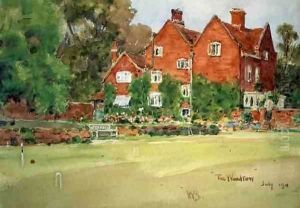 The Croquet Lawn at The Woodrow by Wilfred Williams Ball