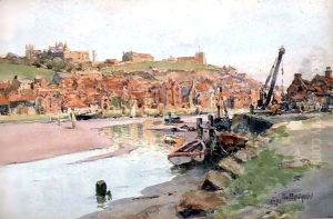 Rosy Evening, Whitby by Wilfred Williams Ball