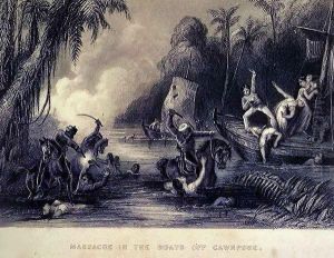 Massacre off Cawnpore, from 'The History of the Indian Mutiny' by Charles Ball