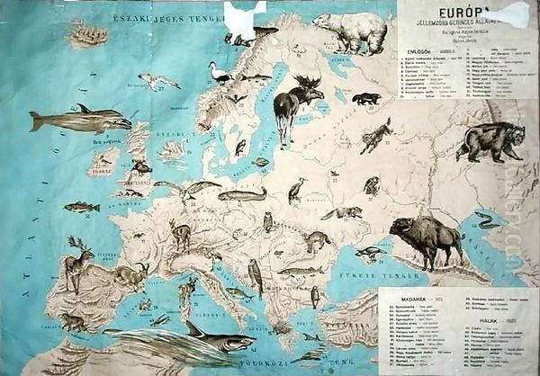 Map of animals in Europe - view 1
