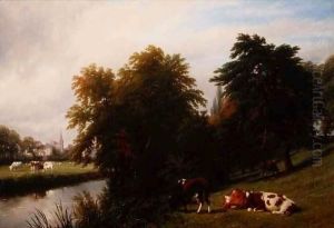 Cattle Grazing by a River