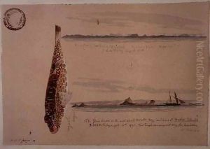 Sketch book, showing elevations of Moreton Bay, the 'Tom Tough', and the Oogool oogool fish