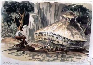 'Marked Rock', Port Albany, Albany Island, anchorage of 1855 Australian expedition of the Tom Tough