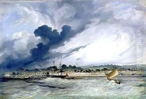 Copang Bay, the Messenger at anchor, setting of a north western monsoon