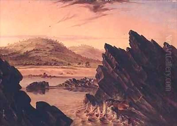Wounded hippopotamus above Kebrabasa - view 1