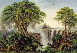 Victoria Falls with Stampeding Buffalo
