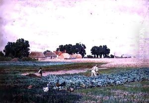 Cabbage Field and Farm by Henry Bailey