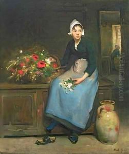 The Young Flower Seller by Joseph Bail