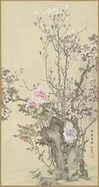 Bird and Flowers, Edo period - view 1