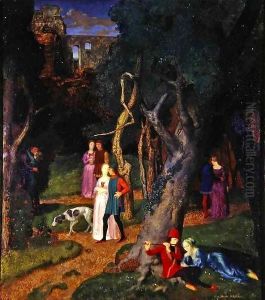 The Decameron, The Garden of the Villa by Theodor Baierl