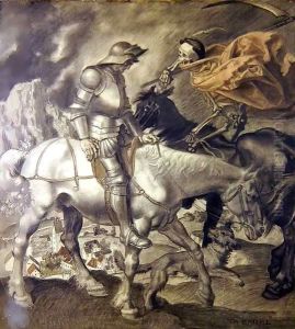 Knight Approached by Death by Theodor Baierl