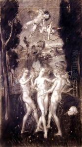 The Three Graces 2 by Theodor Baierl