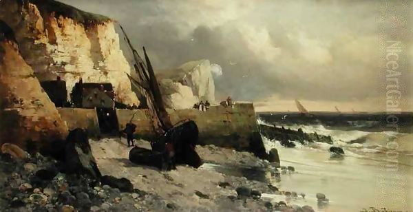 Fishing Off a Breakwater - view 1