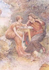 Ferdinand and Miranda in The Tempest from 'Children's Stories from Shakespeare' by John Henry Frederick Bacon
