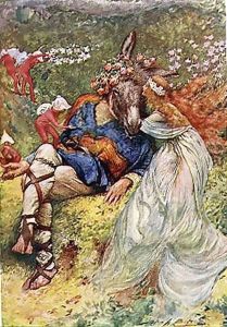 Titania and Bottom in A Midsummer's Night Dream from 'Children's Stories from Shakespeare' by John Henry Frederick Bacon