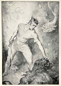 Beowulf shears off the head of Grendel by John Henry Frederick Bacon