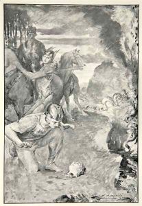 Beowulf finds the head of Aschere by John Henry Frederick Bacon