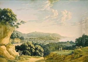 View of Nice, Fort Montalban and Villefranche
