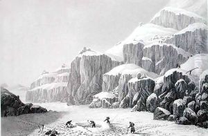 Preparing an Encampment on the Barren Grounds, Gathering Tripe de Roche by Sir George Back