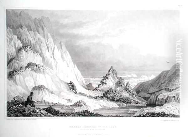 Iceberg adhering to icy reef, with the view to seaward - view 1