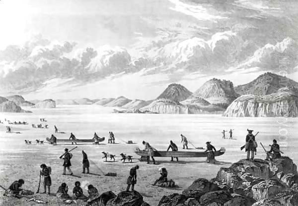 Expedition passing through Point Lata on the Ice - view 1