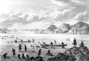Expedition passing through Point Lata on the Ice by Sir George Back