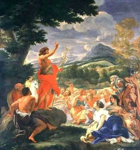 St. John the Baptist Preaching by Giovanni Battista (Baciccio) Gaulli