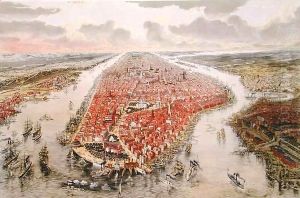 Bird's-Eye View of New York and Environs