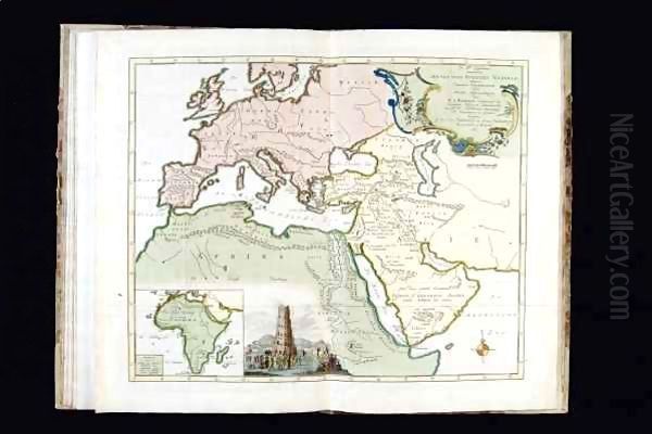 The Tower of Babel and a 'Map of the World Known to the Ancient' - view 1