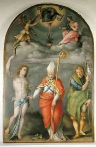 Annunciation with Saints by Francesco Ubertini Verdi Bachiacca