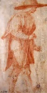 Peasant with a hat by Francesco Ubertini Bacchiacca II