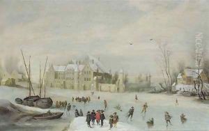 Winter Landscape by Barent Avercamp