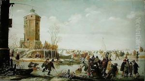 Skating Scene by Barent Avercamp