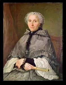 Portrait of a Woman in Grey by Jacques-Andre-Joseph Aved