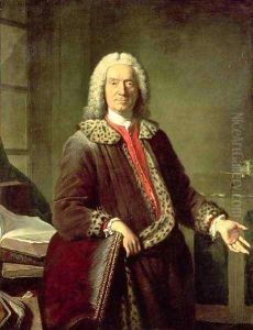 Portrait of Prosper Jolyot de Crebillon (1679-1762) by Jacques-Andre-Joseph Aved