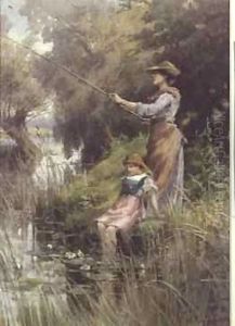 Fishing by Georgina M. de l' Aubiniere