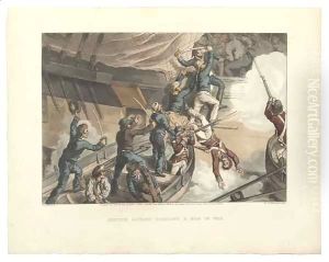 British Sailors Boarding a Man of War by John Augustus Atkinson