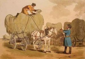 Hay Carts by John Augustus Atkinson