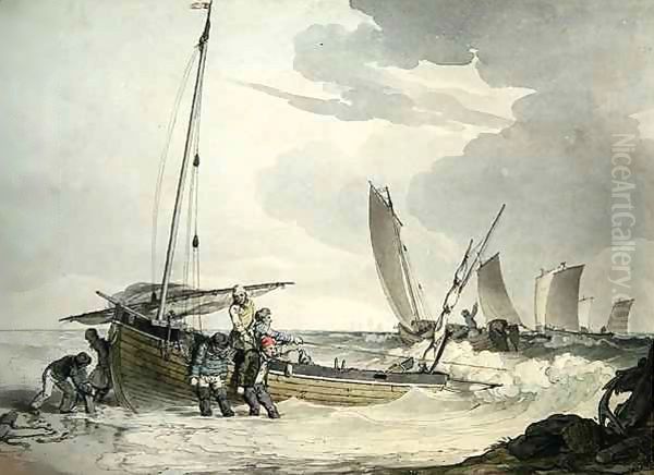 Fisherman putting out to Sea - view 1