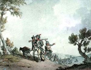 French Soldiers on the March by John Augustus Atkinson