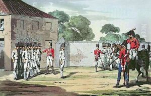 Soldiers Drilling by John Augustus Atkinson