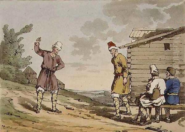 Polish Dance, plate 96 from Volume III of 'The Manners, Customs and Amusements of the Russians' - view 1