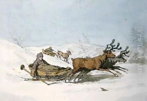 Lapland Sledge by John Augustus Atkinson
