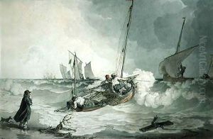 Fishing Boats Going out by John Augustus Atkinson
